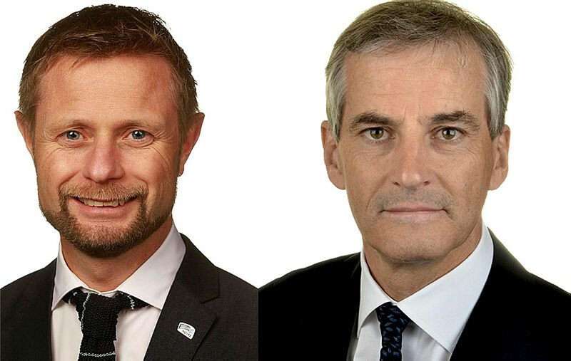Kollasj av Bent Høie og Jonas Gahr Støre