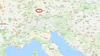 Skjermdump av Ulm i Tyskland på Google-map