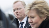 Bildet viser Sindre Finnes og statsminister Erna Solberg Bildet viser Sindre Finnes og statsminister Erna Solberg