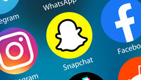 Bildet viser en mobilskjerm med Snapchat og andre ikoner.