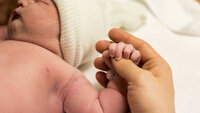 baby, fødsel Bildet viser en nyfødt baby.