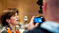 Fra landsmøtet. Intervju med Eli Gunhild By, nyvalgt leder av NSF. 