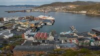 Hammerfest Oversiktsbilde av Hammerfest by i Finnmark