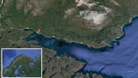 Google-map av Norge og Nesseby kommune