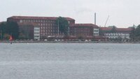 Bildet viser eksteriør av Nykøbing Falster Sykehus.