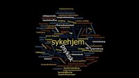 En ordsky basert på beskrivelser av årets sykepleierelaterte doktorgrader.
